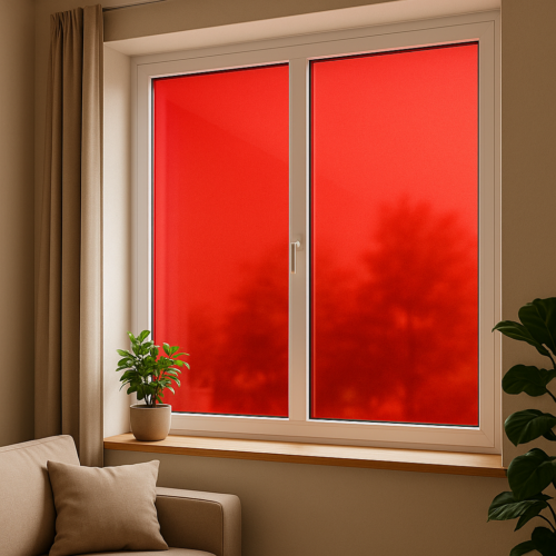 vinilo adhesivo transparente Fedrigoni Ri-Mark aplicado en cristal